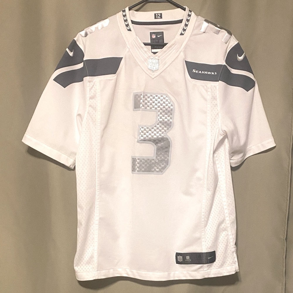 Seattle Seahawks Russell Wilson #3 Nike Team Limited Platinum Fan Jersey Men’s M - Picture 1 of 8